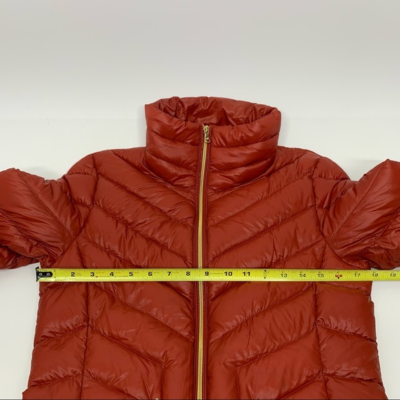Kenneth Cole Reaction Russet Orange Down Filled Jacket Puffer Coat Fall Winter - Picture 15 of 16